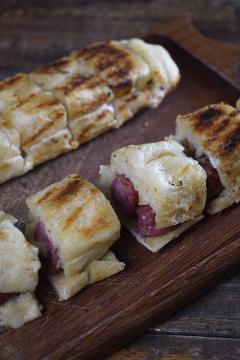 PÃO DE ALHO RECHEADO COM LINGUIÇA